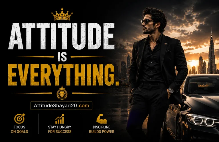 1 Line Attitude Shayari in English | Best Attitude Status