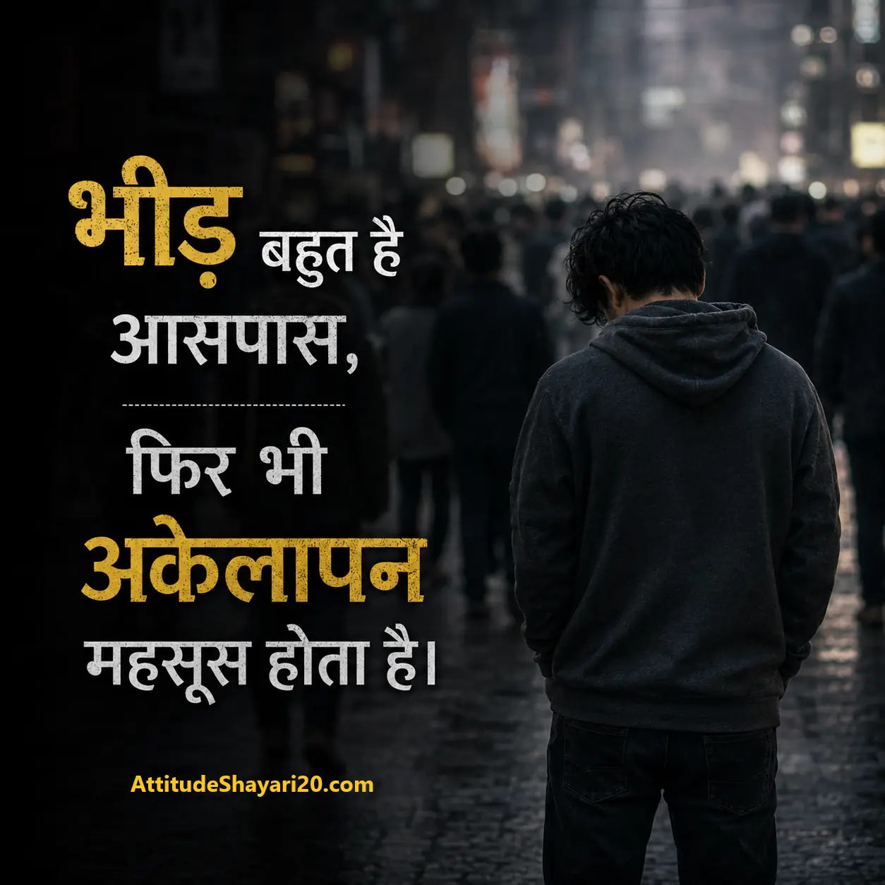 Akelepan ki mood off shayari