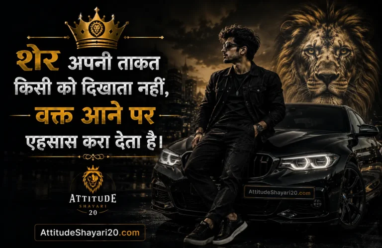 110+ Attitude Sher Shayari in Hindi | शेर एटीट्यूड शायरी