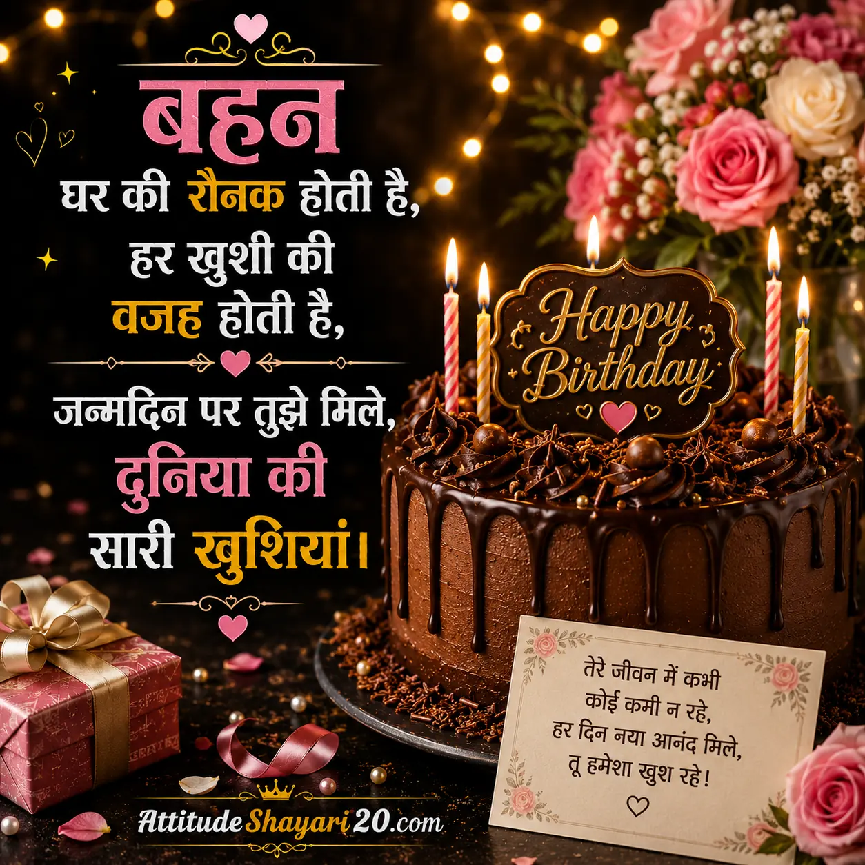 Behan ke liye birthday shayari