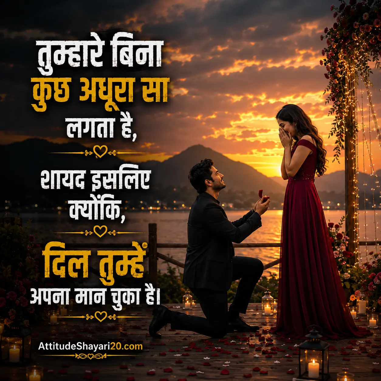 Dil se propose shayari