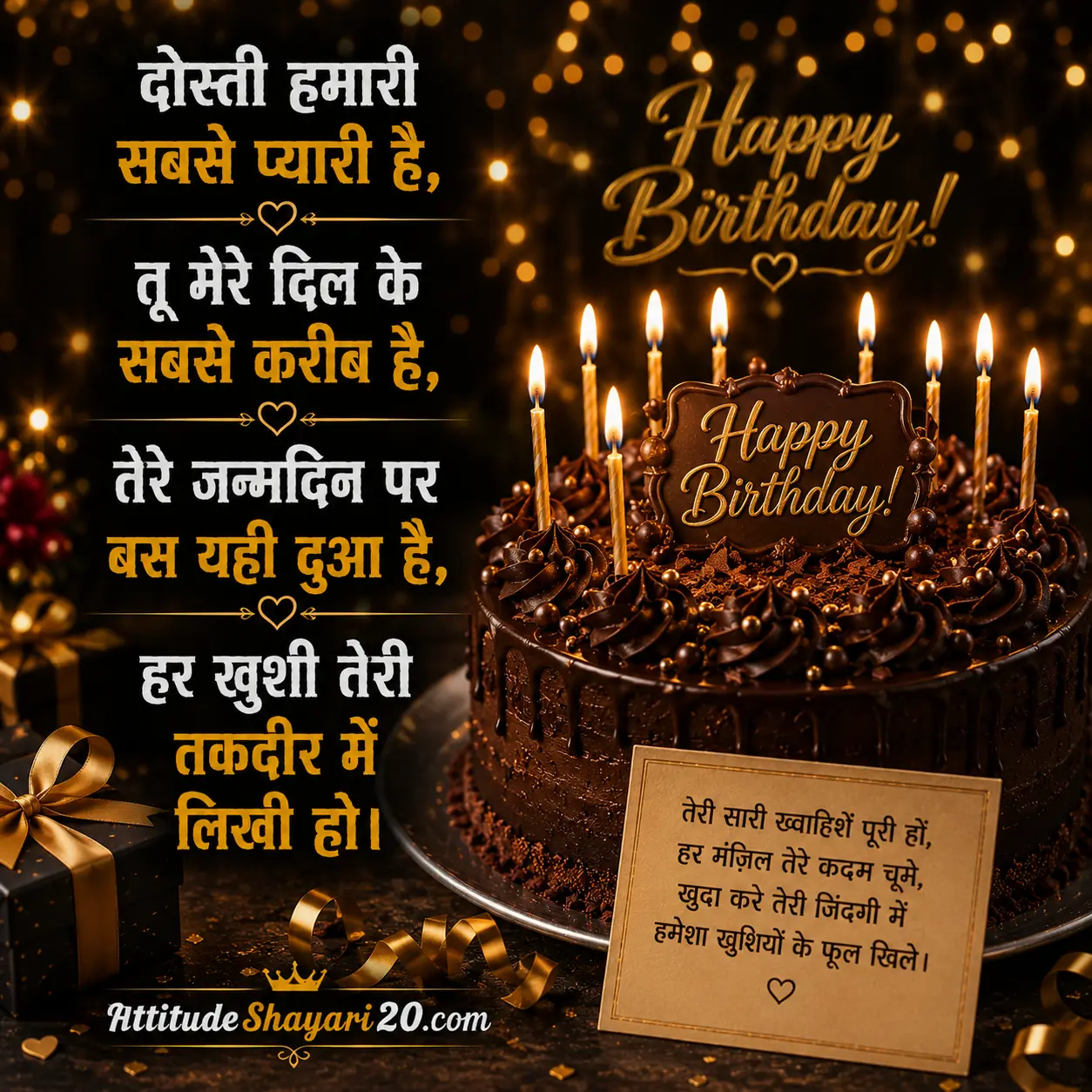 Dost ke liye birthday shayari