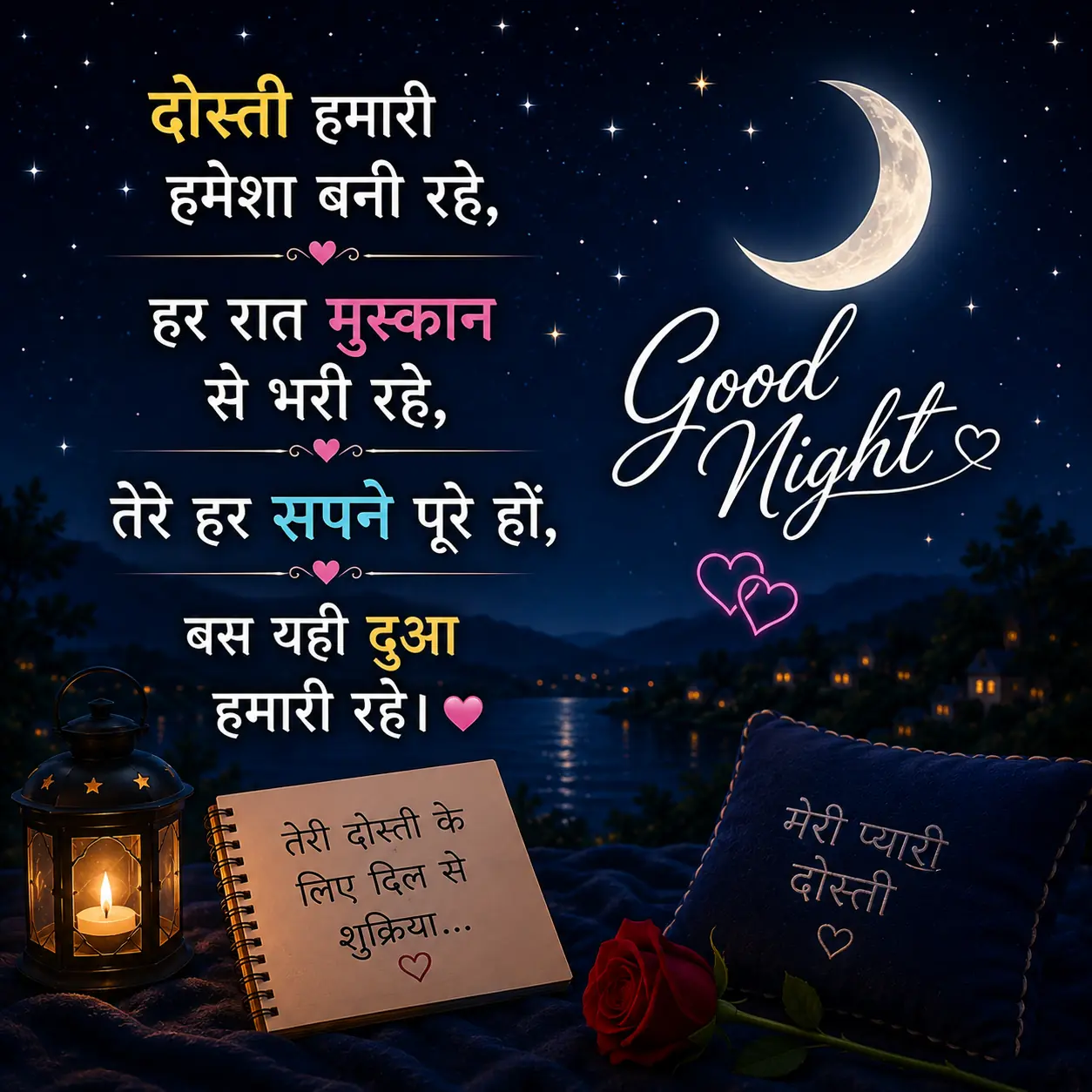 Doston ke liye good night shayari