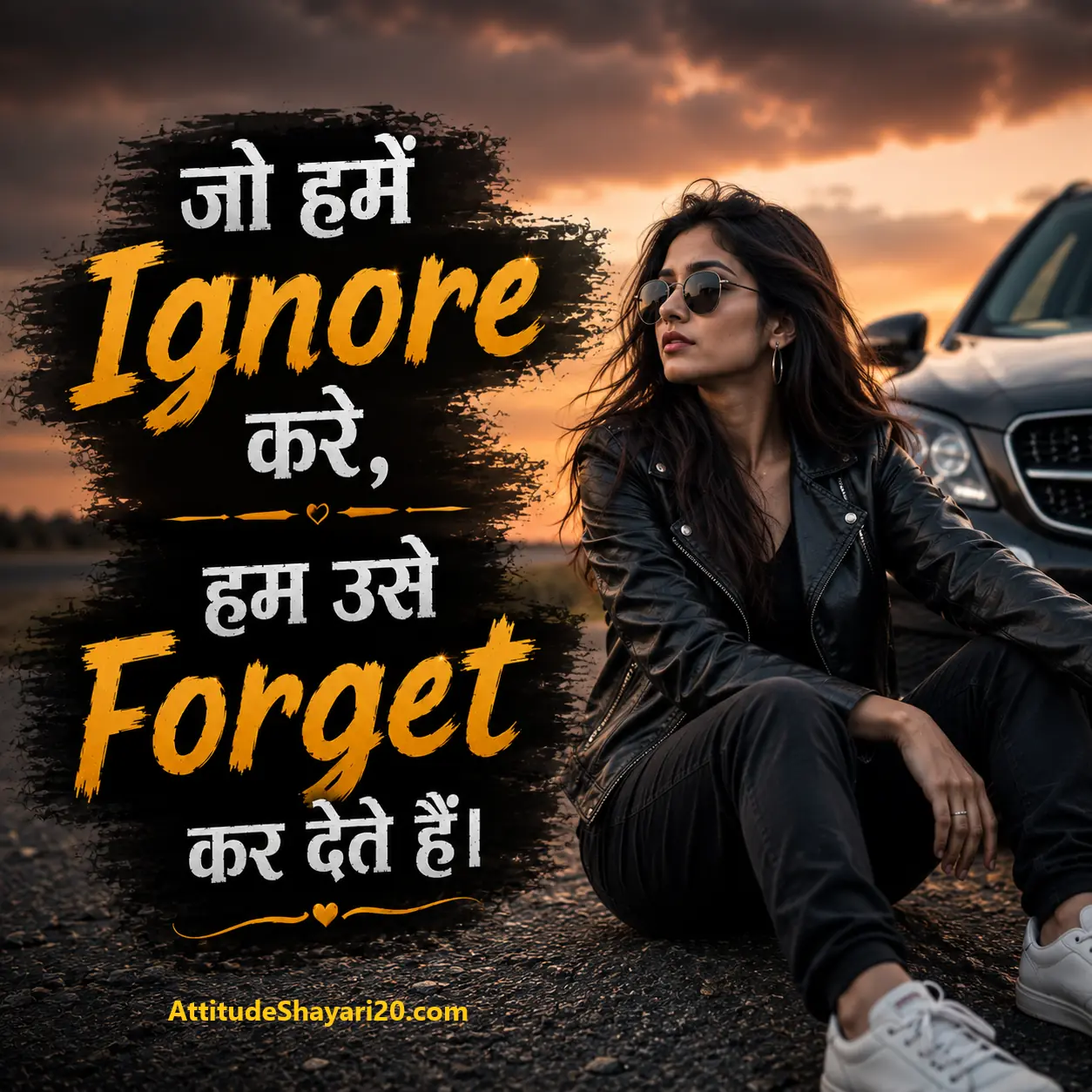 Girls 2 line attitude shayari