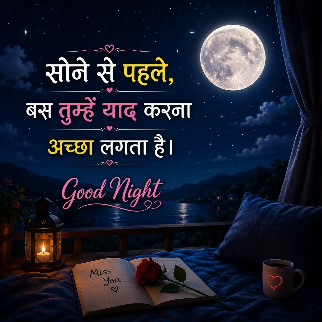 Romantic good night shayari