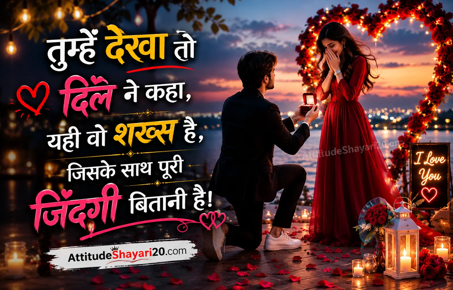 Romantic propose shayari
