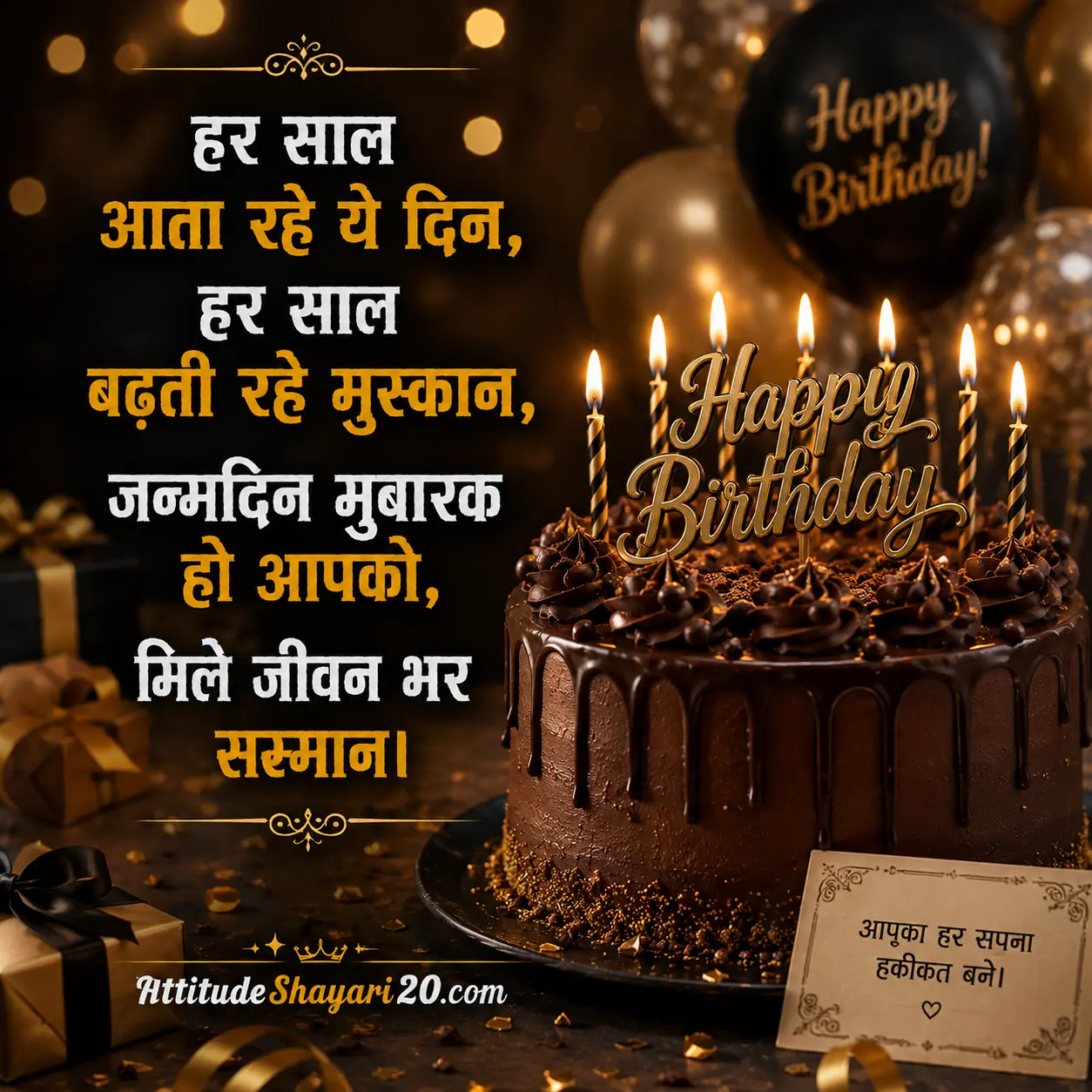दिल से जन्मदिन की शुभकामना शायरी