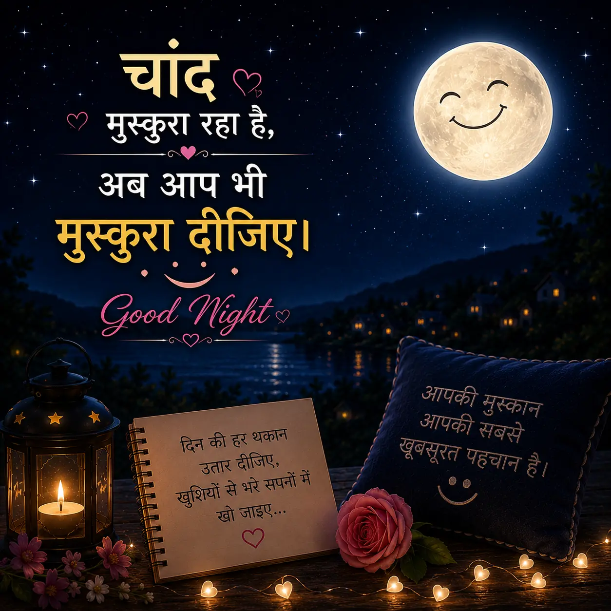 good night status shayari