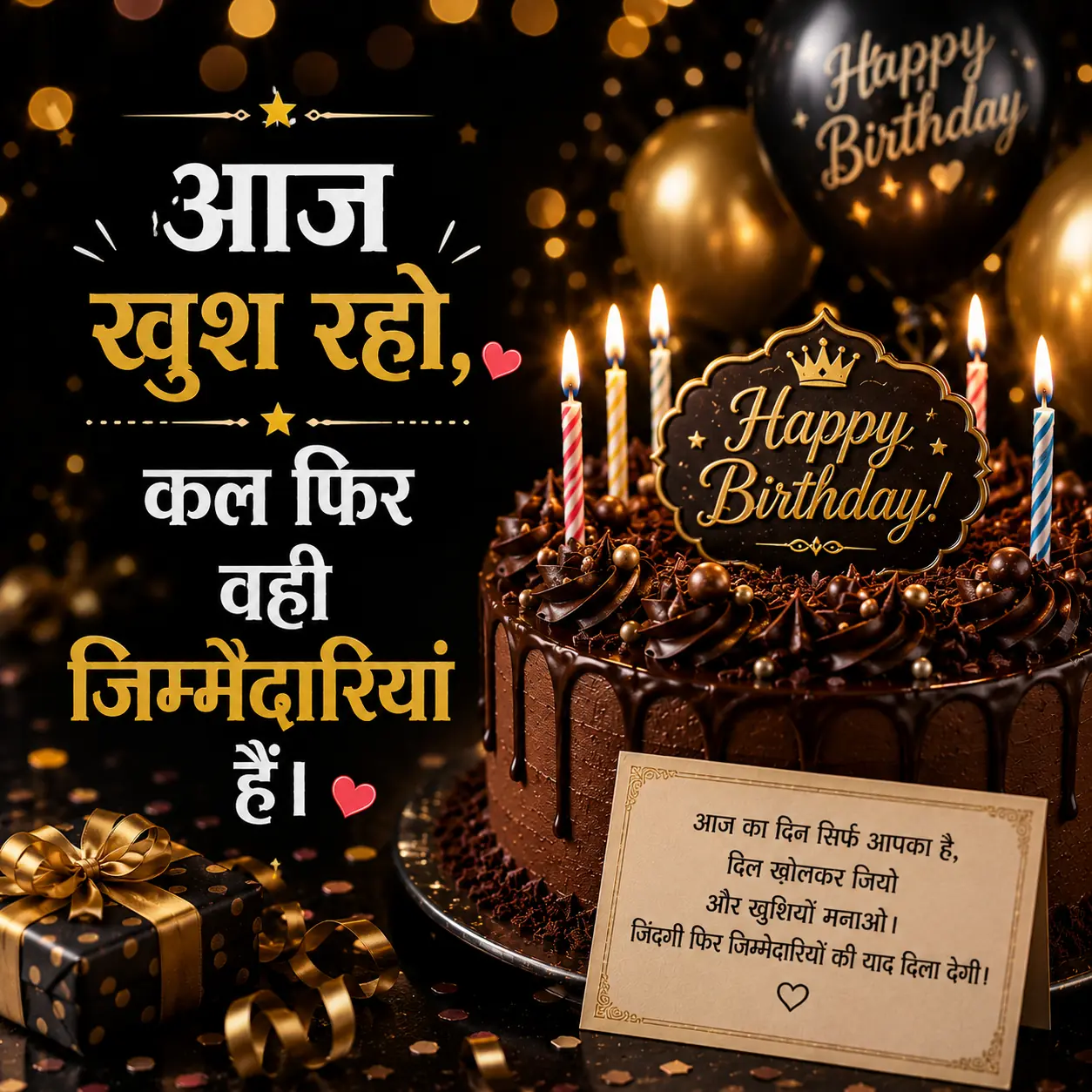 मजेदार birthday shayari